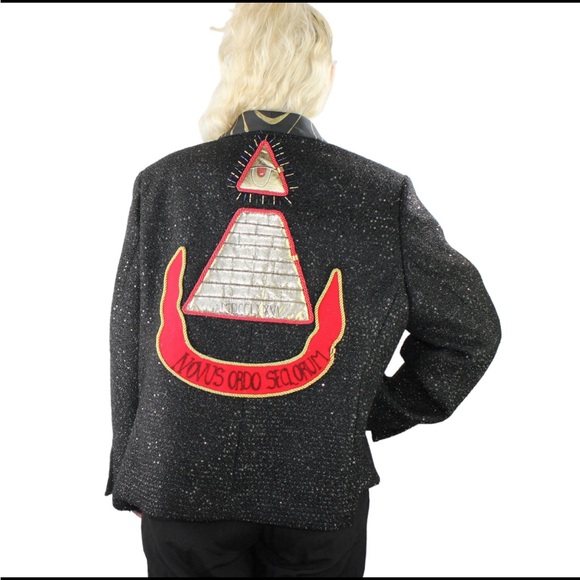 Hand Embellished Desperately Seeking Susan Jacket, originally Calvin Klein - Picture 3 of 5